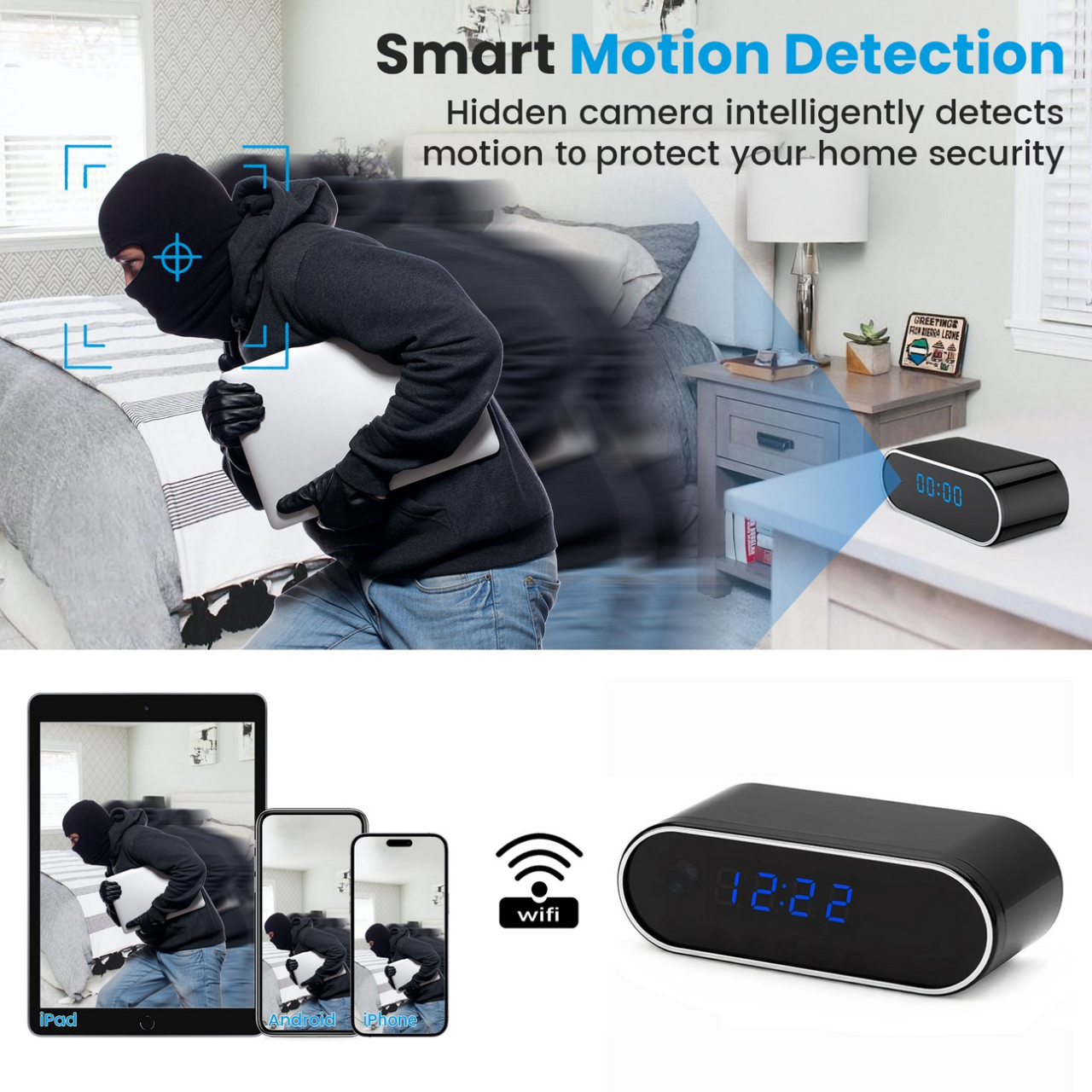 Spy Wifi Clock Camera