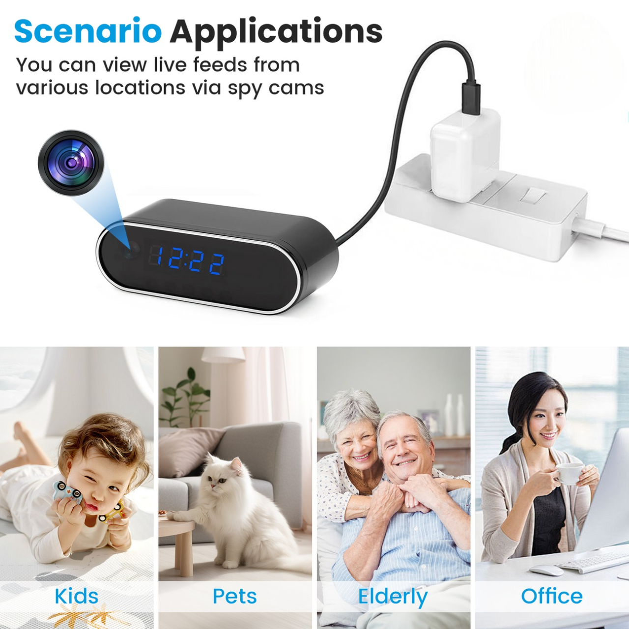 Spy Wifi Clock Camera