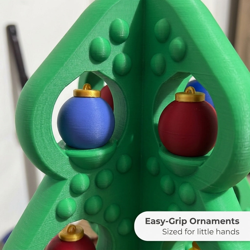 Close-up of ornaments and tree texture