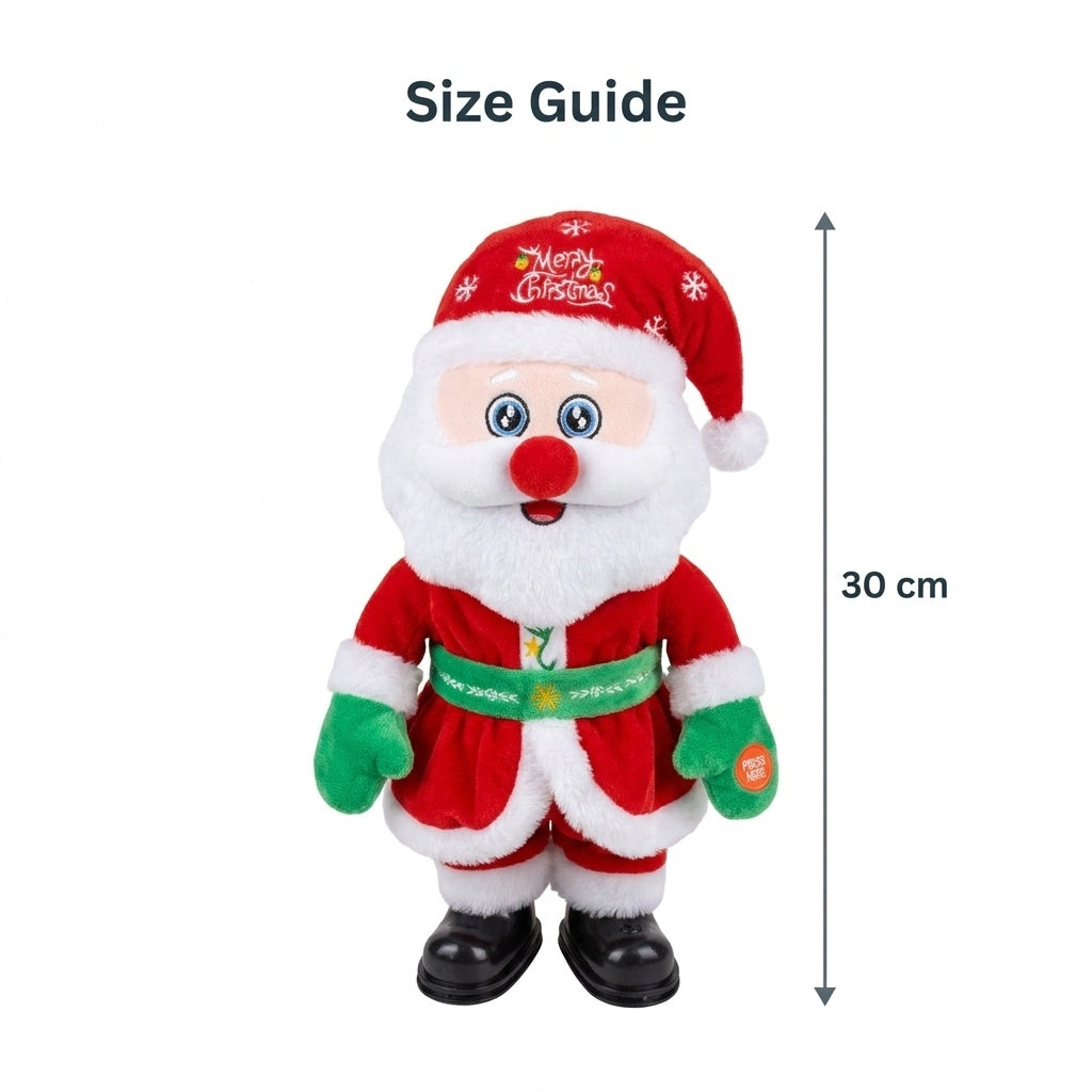 Singing and Talking Christmas Plush Toy - Size guide: Santa 30 cm