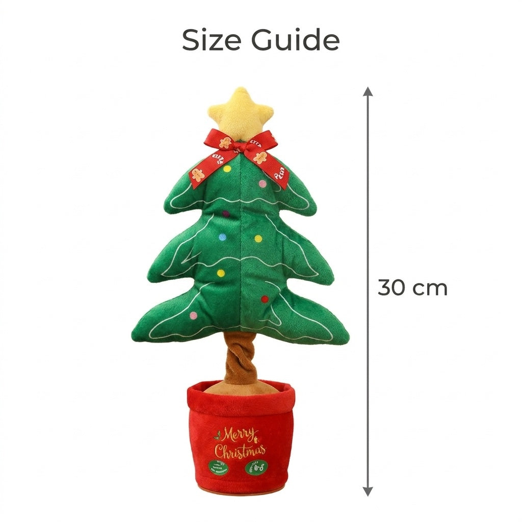 Singing and Talking Christmas Plush Toy - Size guide: Tree 30 cm