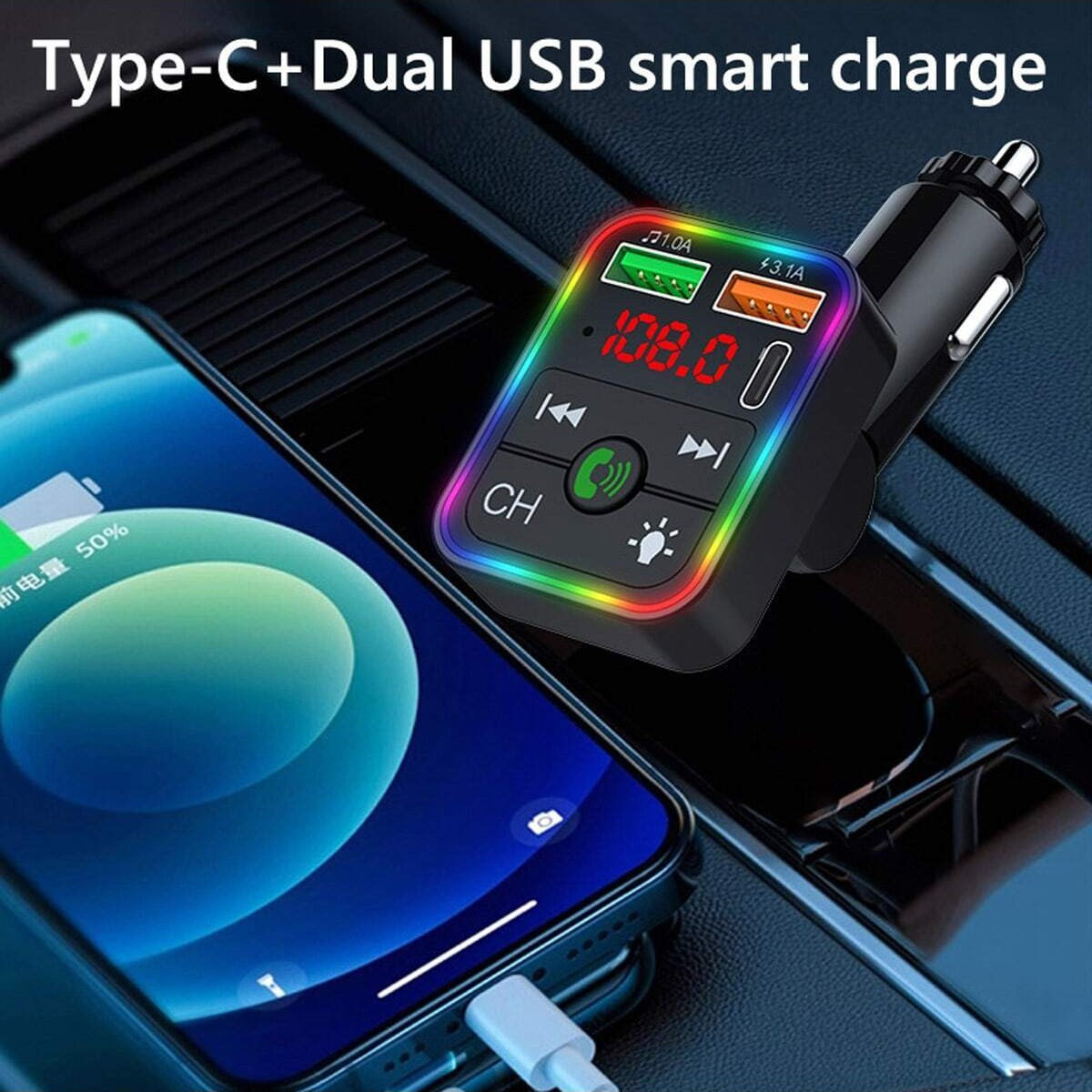 Car Bluetooth Music Phone Charger