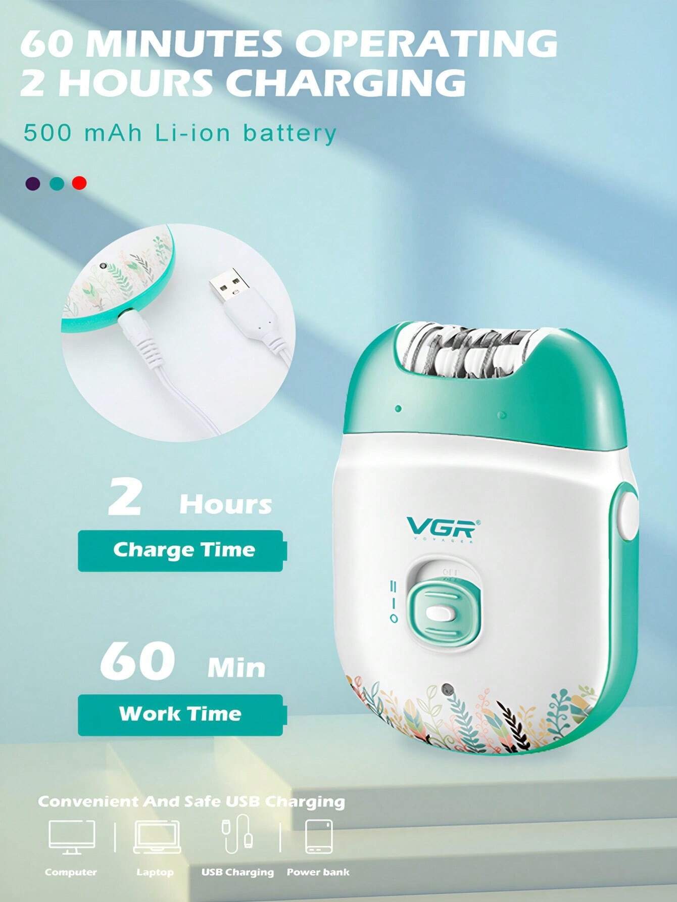 VGR V-726 Professional Ladies Epilator