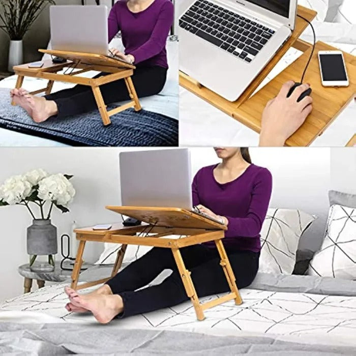 Bamboo Folding Laptop Table