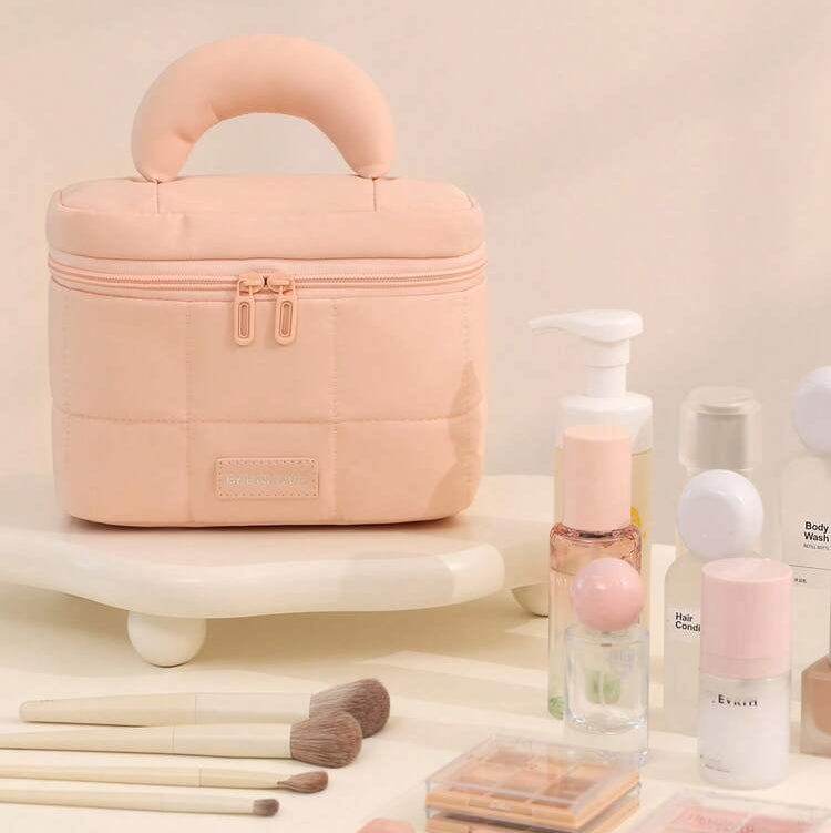 Makeup Bag with Zipper and Handle