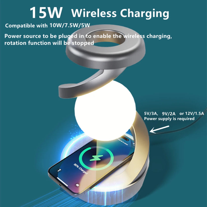 Levitating Ball Wireless Charging Lamp