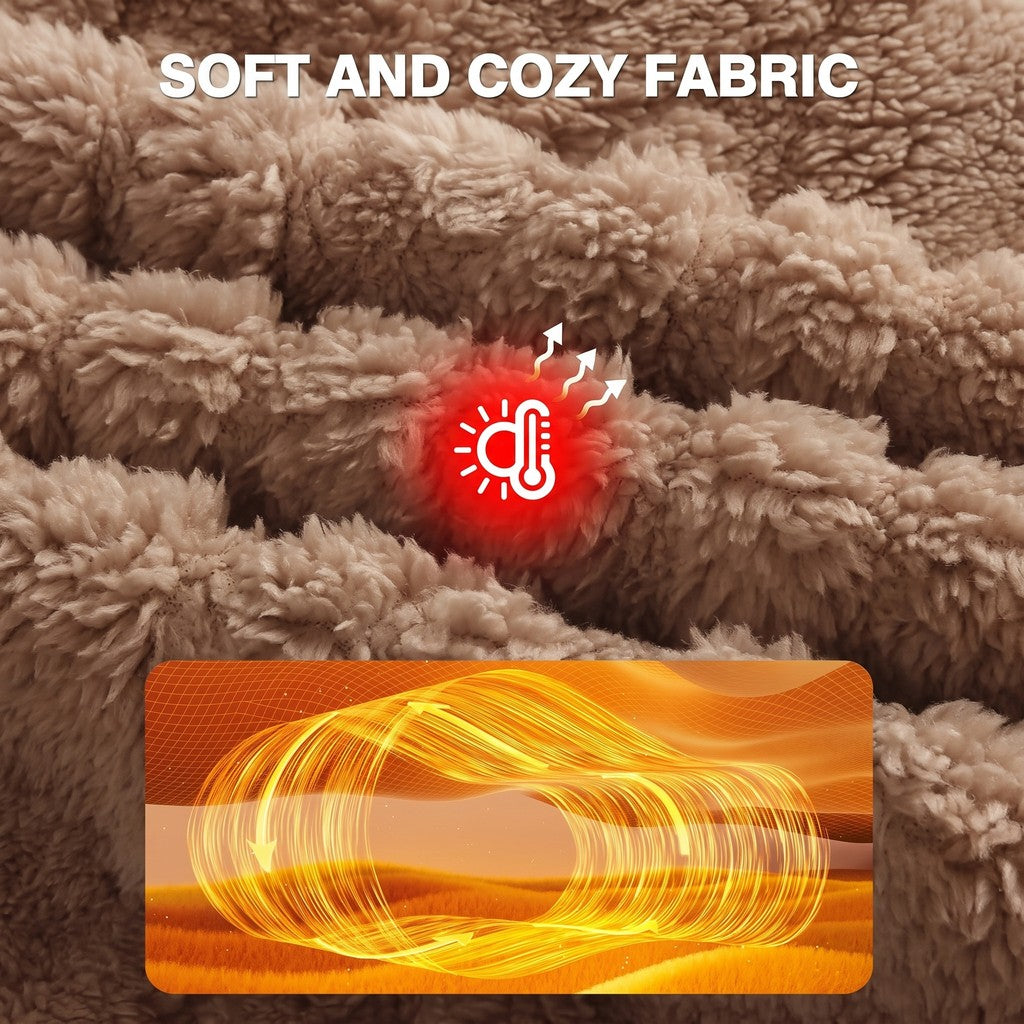 Soft and cozy fleece fabric close-up