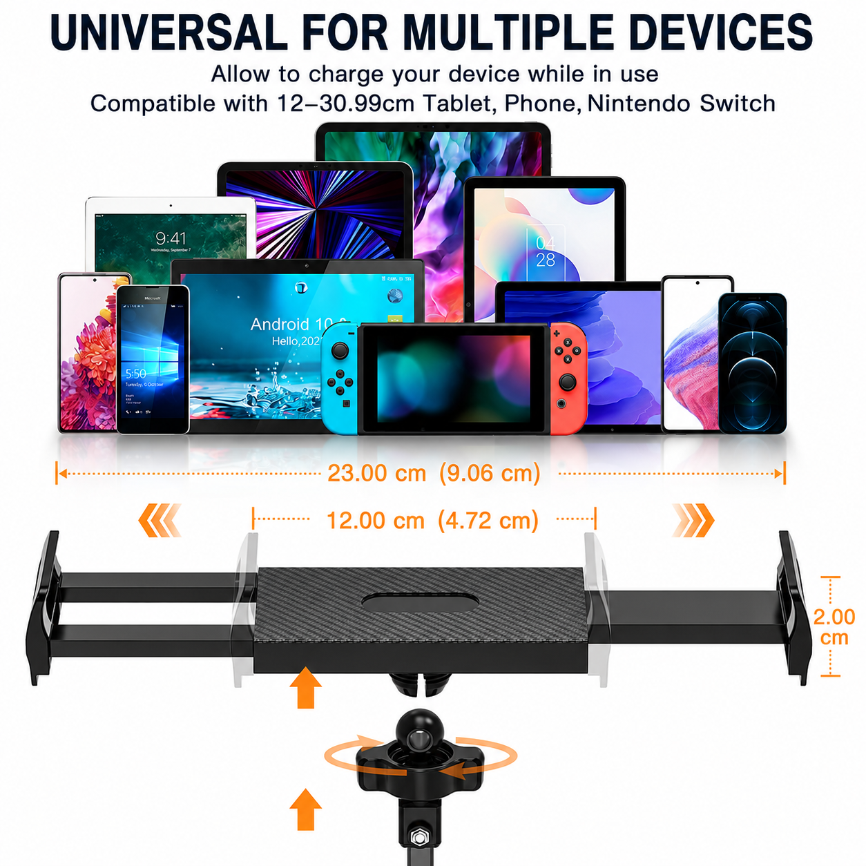 Multi-Device Stainless Steel Adjustable Holder