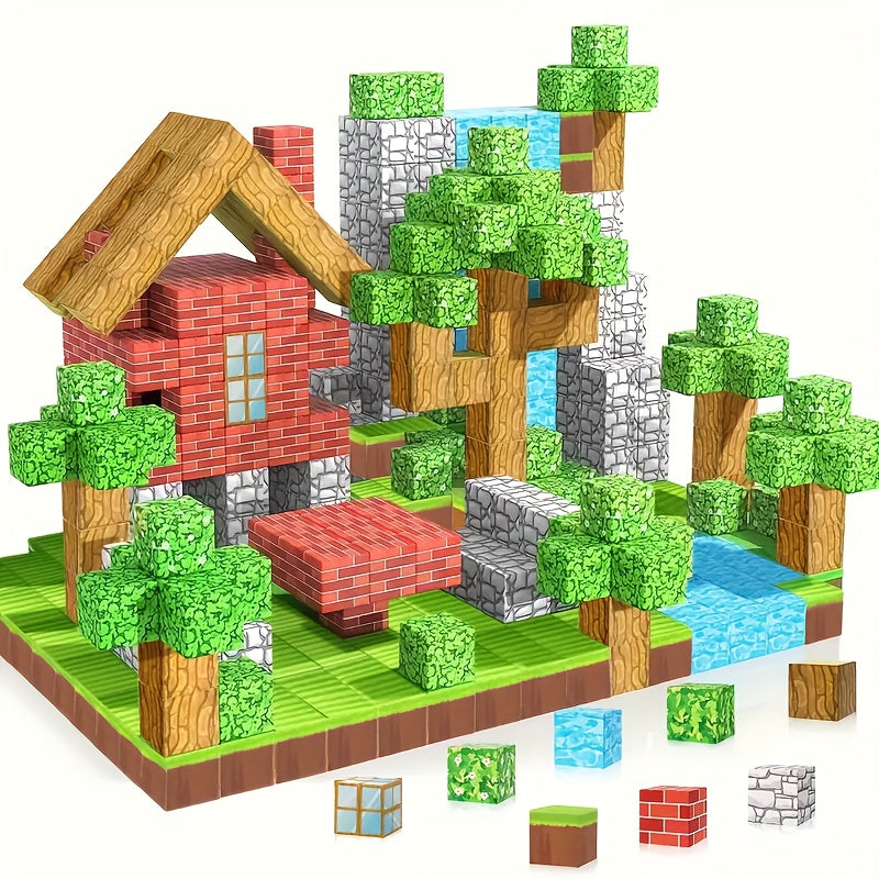 114-Pcs Magnetic Minecraft Blocks Set