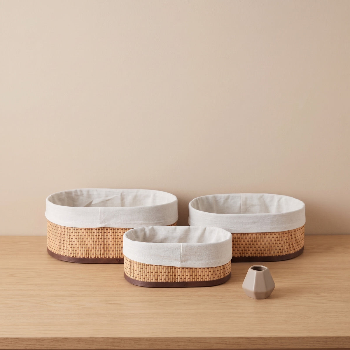 Woven Storage Basket Set with Liner