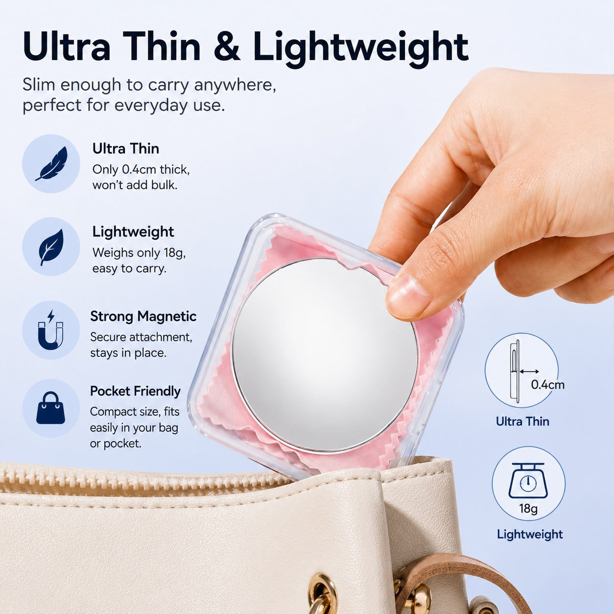 Magnetic Selfie Mirror