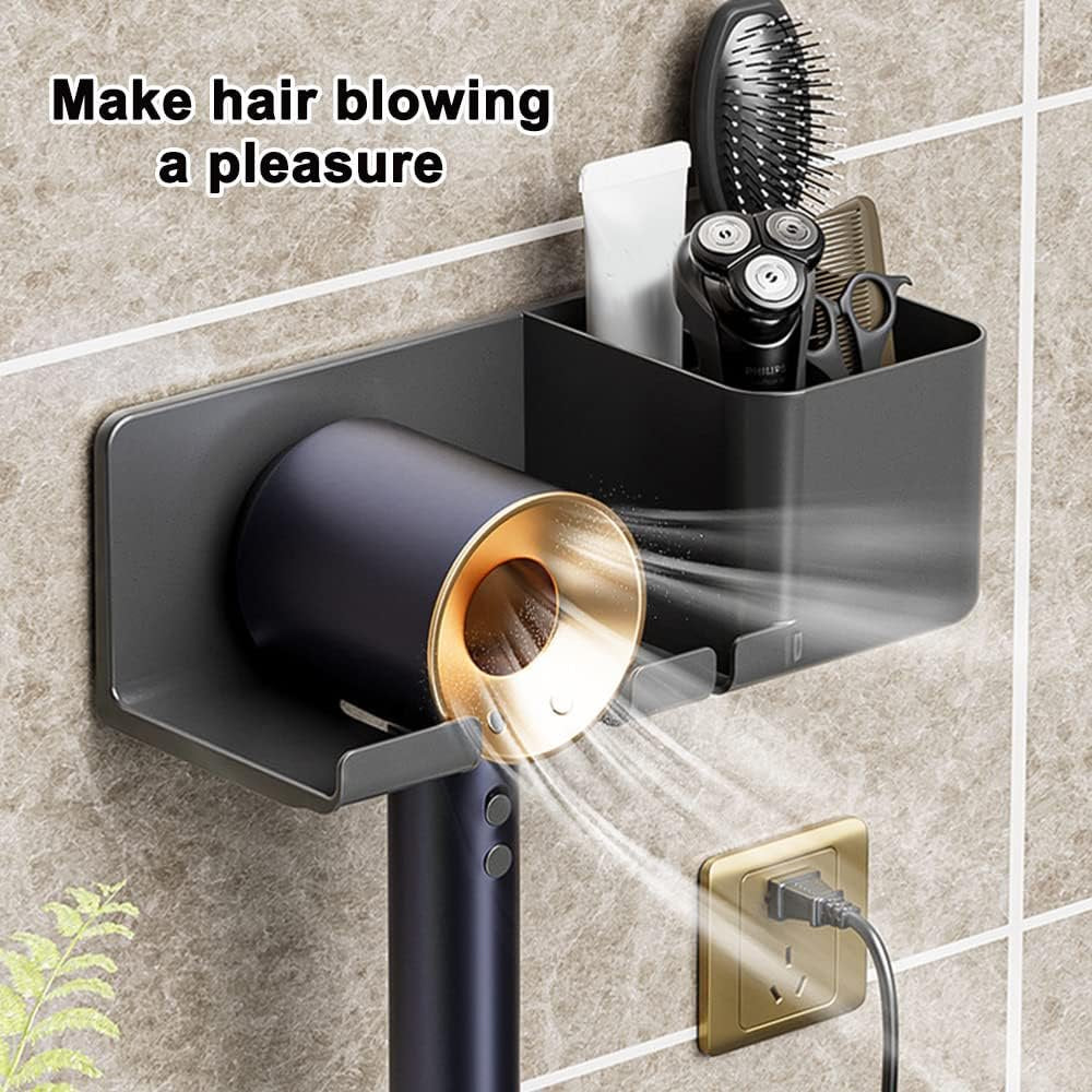 Wall-Mounted Hair Dryer Holder