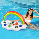 Inflatable Pool Float with Snack Holder