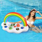Inflatable Pool Float with Snack Holder