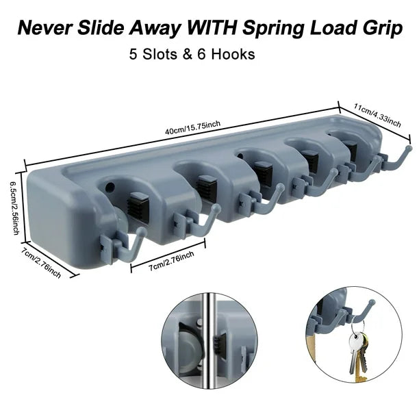 Wall-Mounted Broom Holder