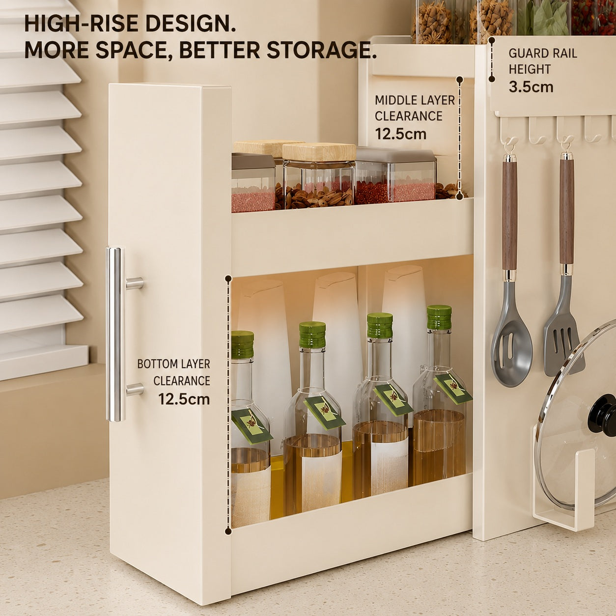 Hidden Sliding Condiment Rack