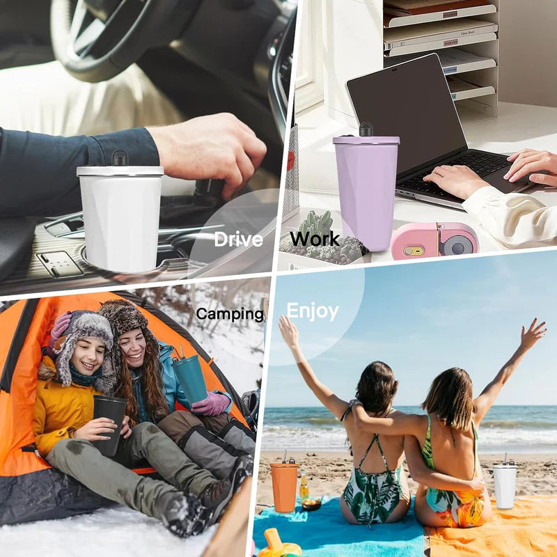 Gradient Sip Cup With Straw & Sip Lid