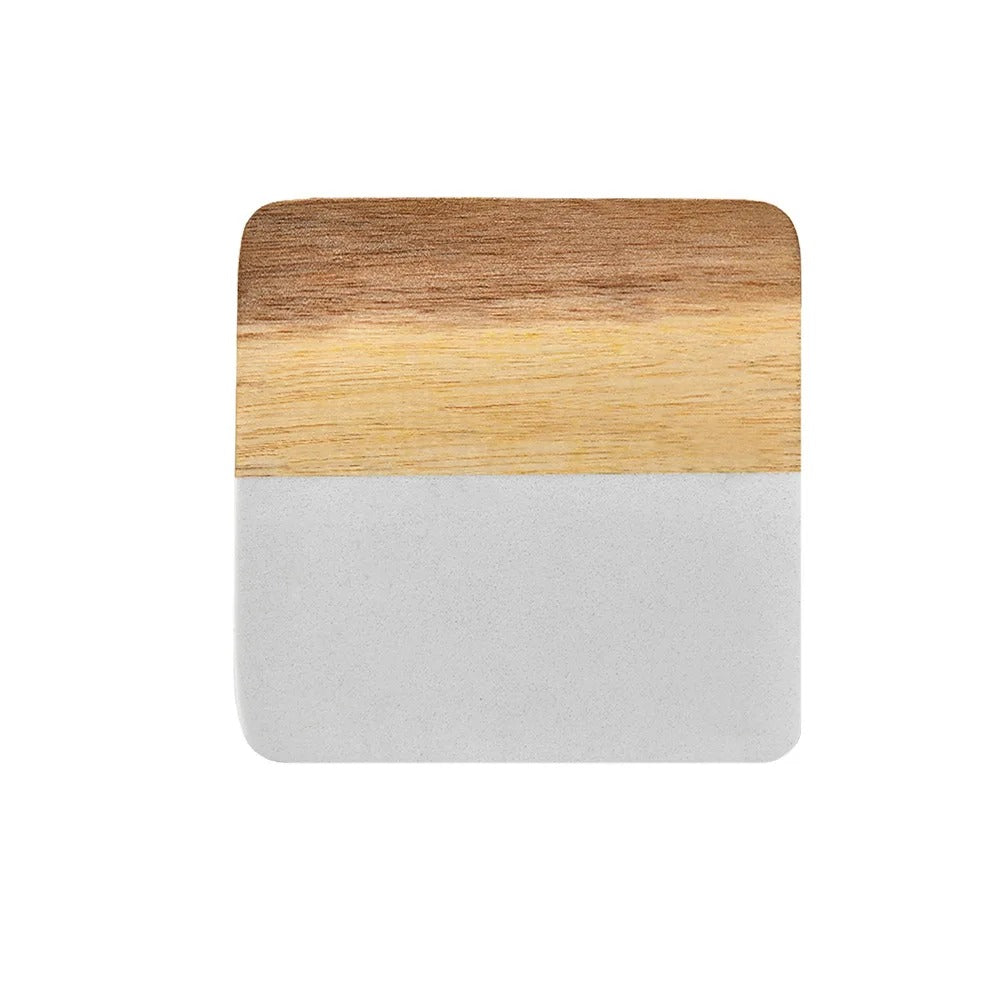 Marble & Acacia Wood Coasters