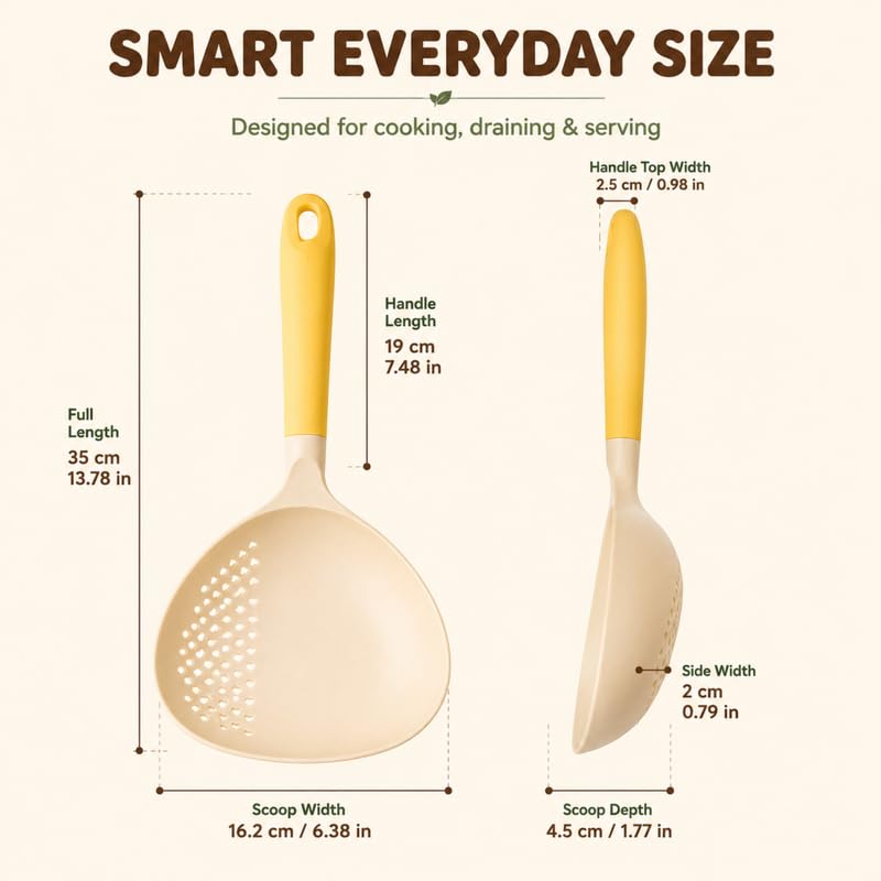 2-in-1 Strainer Spoon and Skimmer Ladle