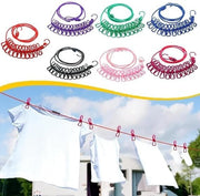 Elastic Clothesline with Clips