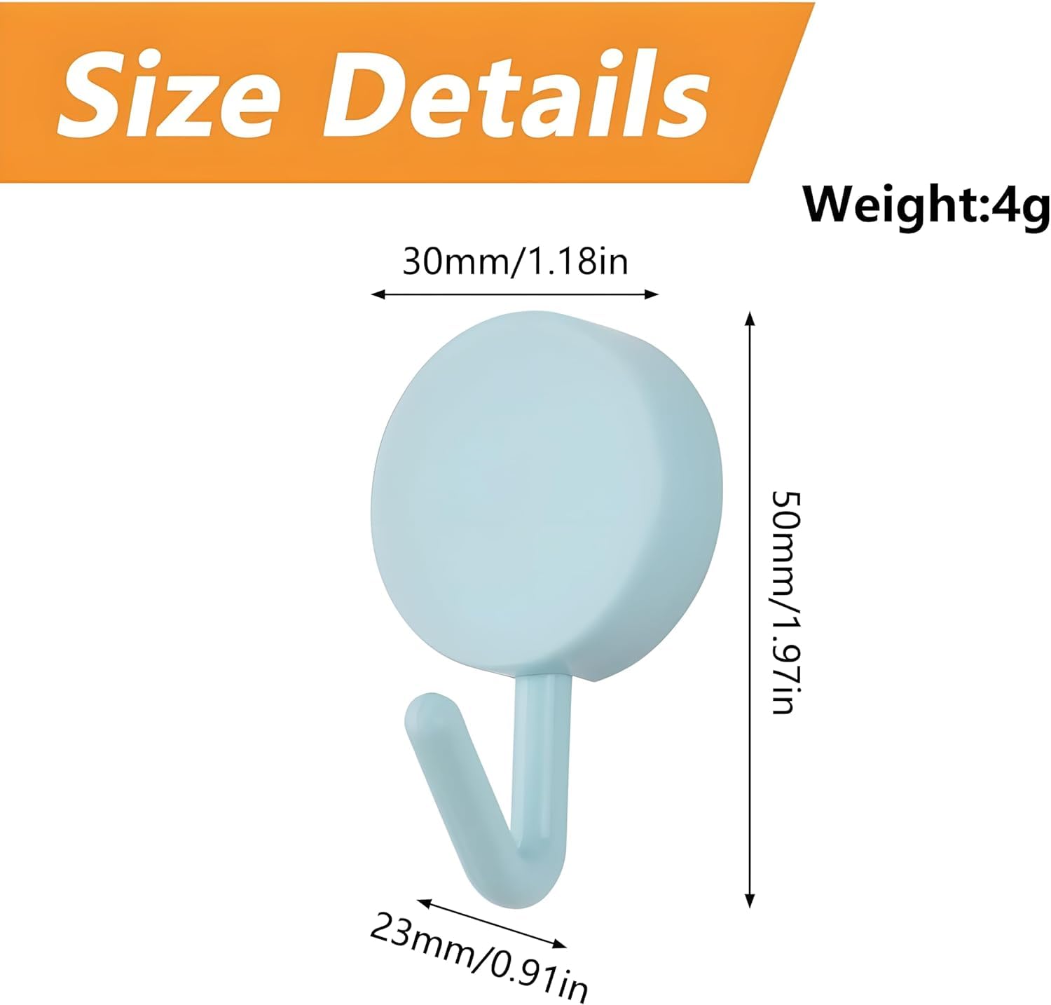 Adhesive Plastic Hanging Hooks