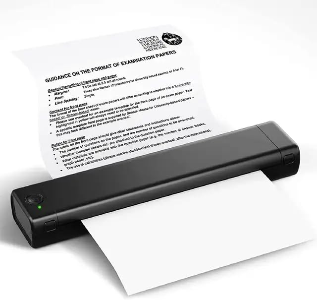Portable Thermal A4 Printer + 10 Thermal Papers