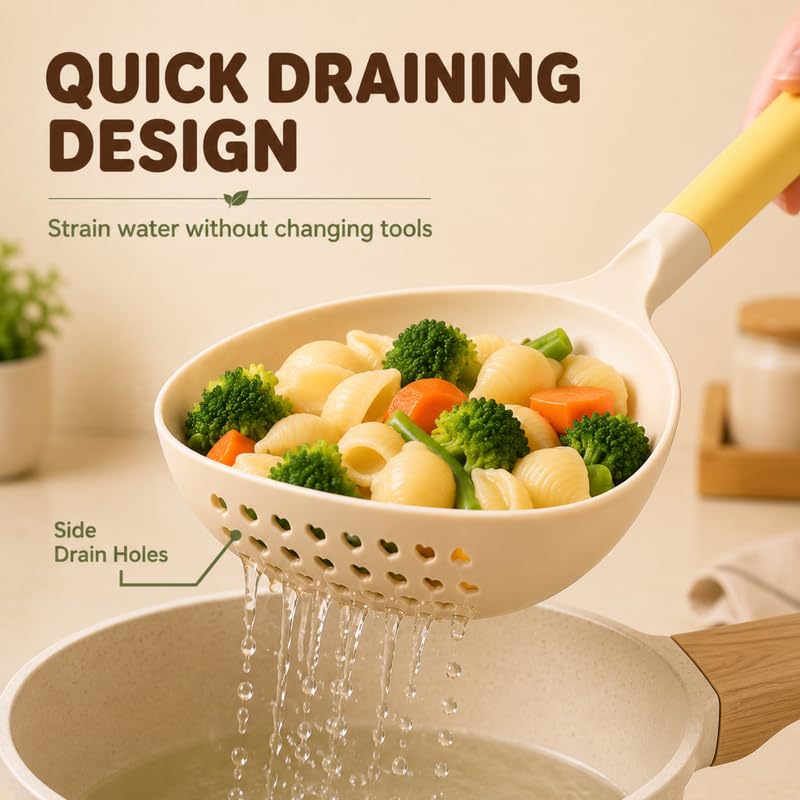 2-in-1 Strainer Spoon and Skimmer Ladle