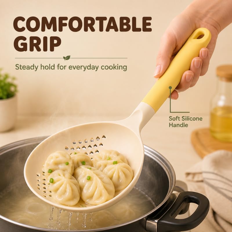 2-in-1 Strainer Spoon and Skimmer Ladle