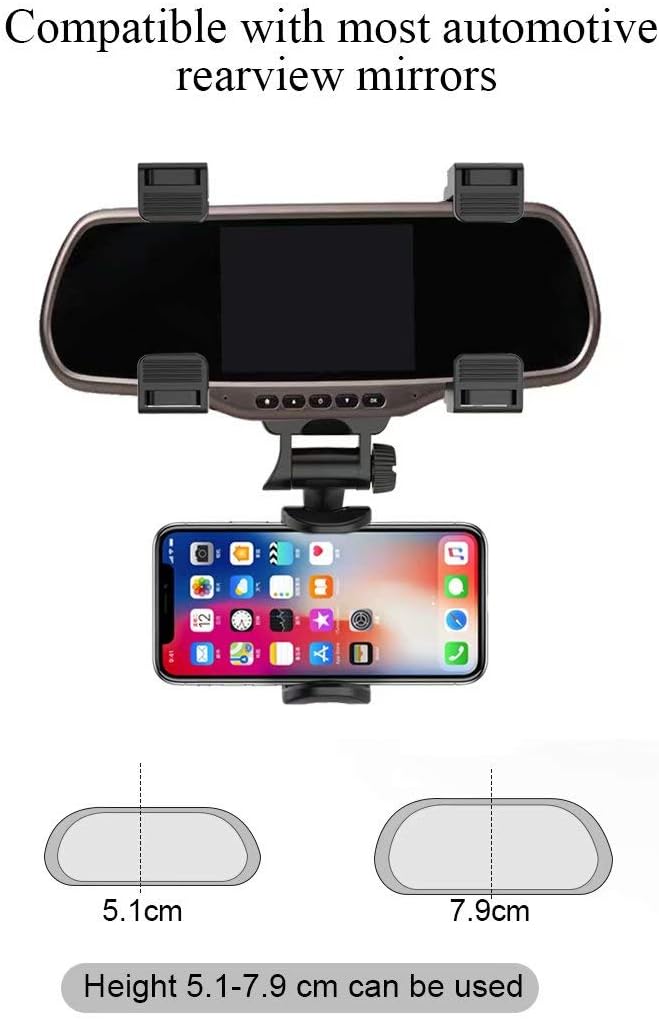 Car Rear View Mirror Phone Holder