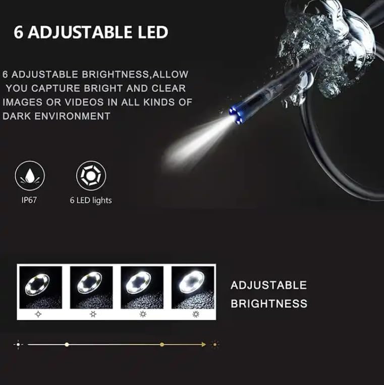 Endoscope Camera with Adjustable LED