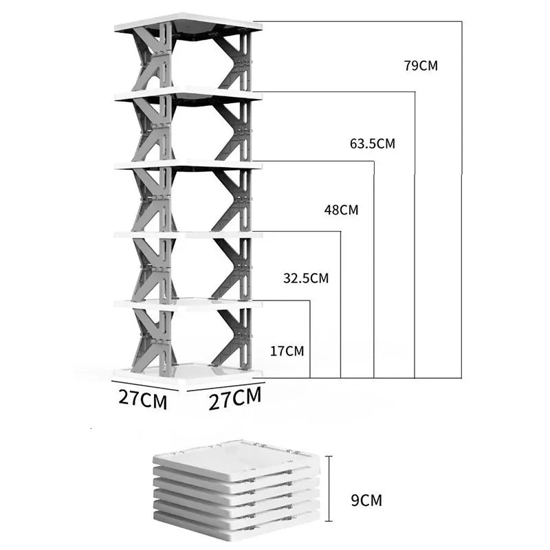 Foldable Shoe Rack Organizer
