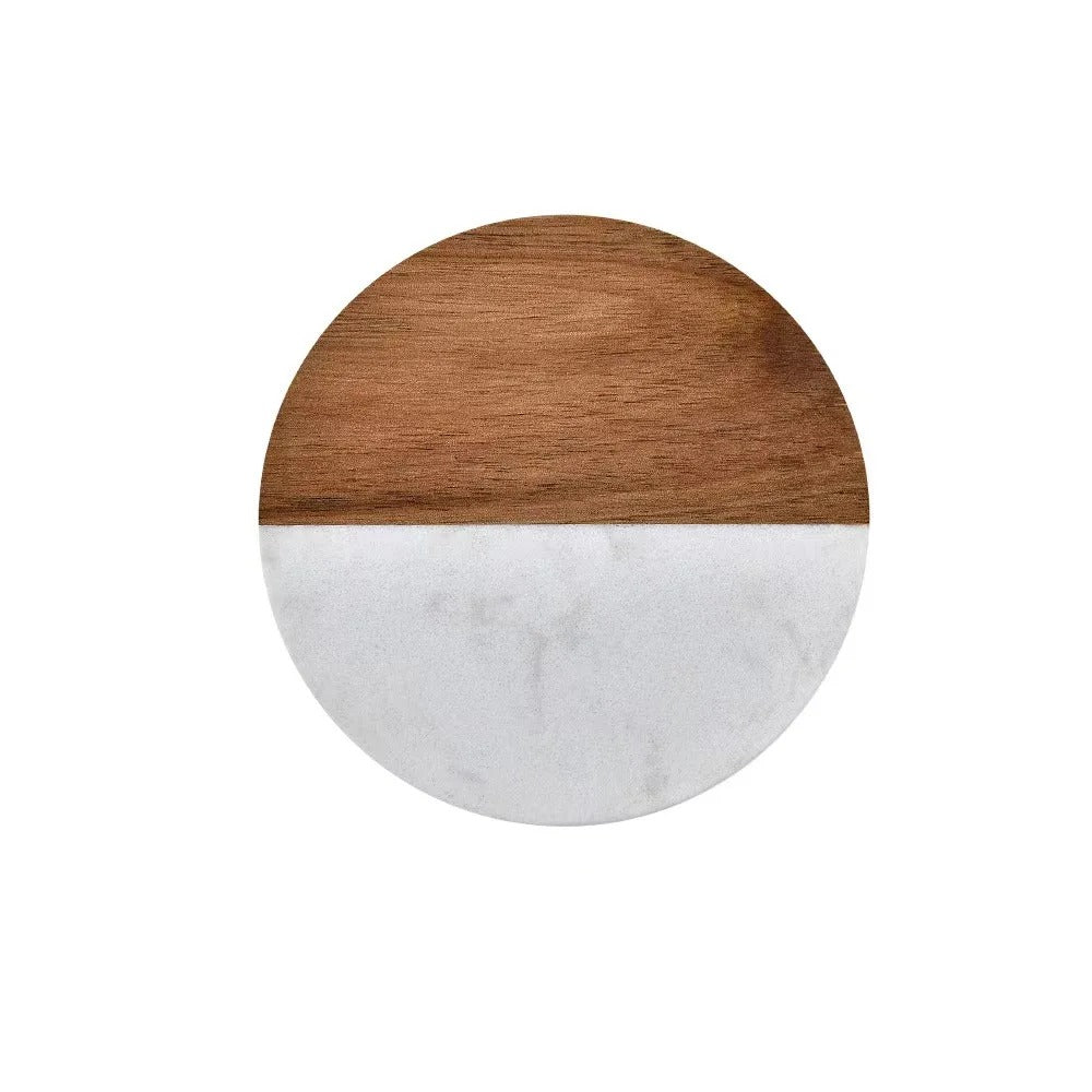 Marble & Acacia Wood Coasters