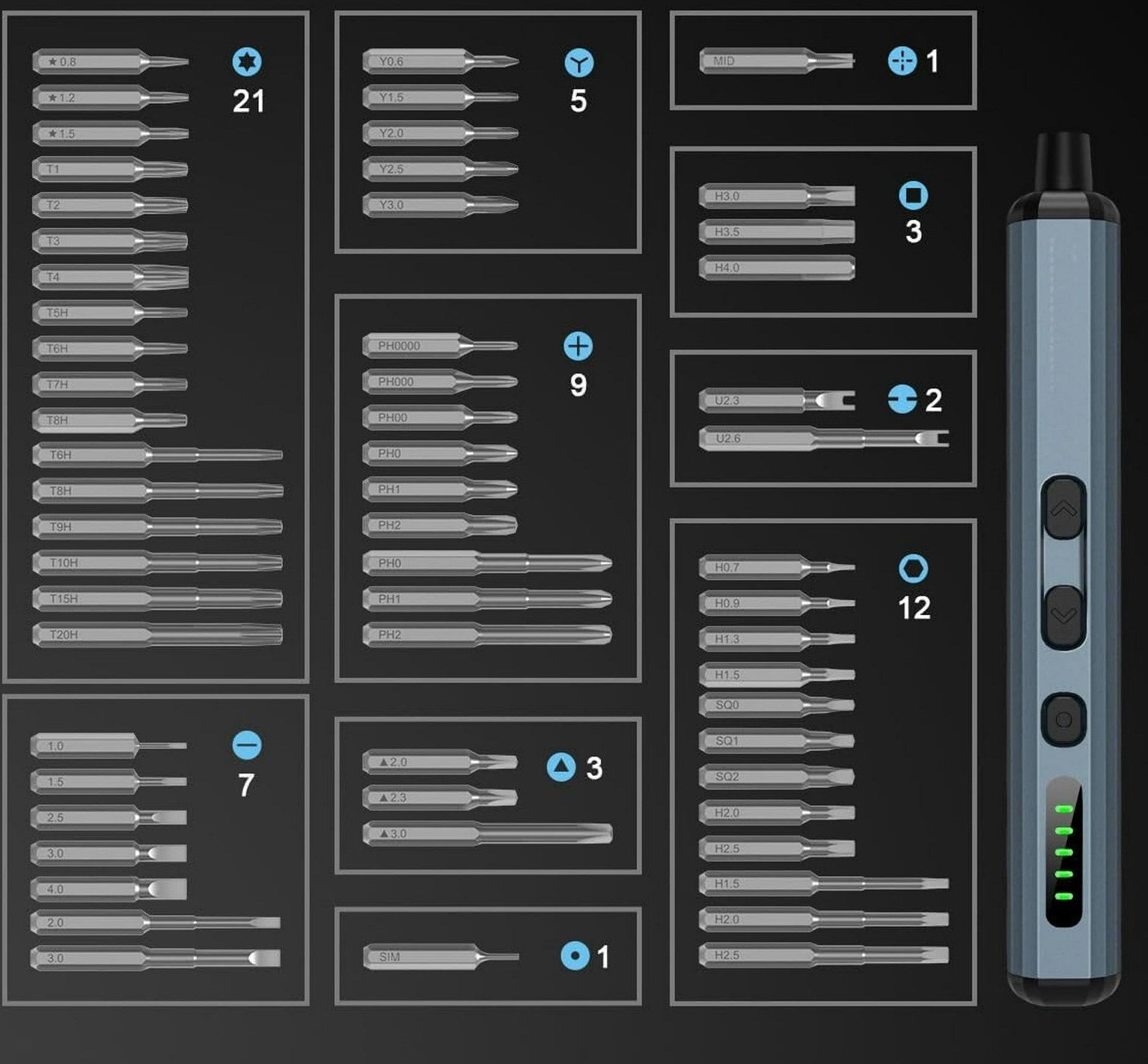 Rechargeable 68 in 1 Electric Screwdriver