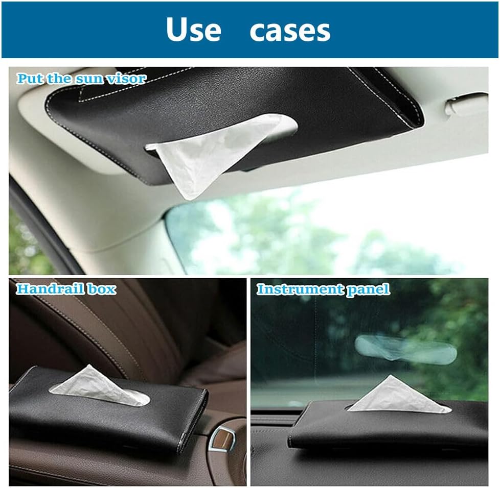 Leather Car Tissue Box for Sun Visor