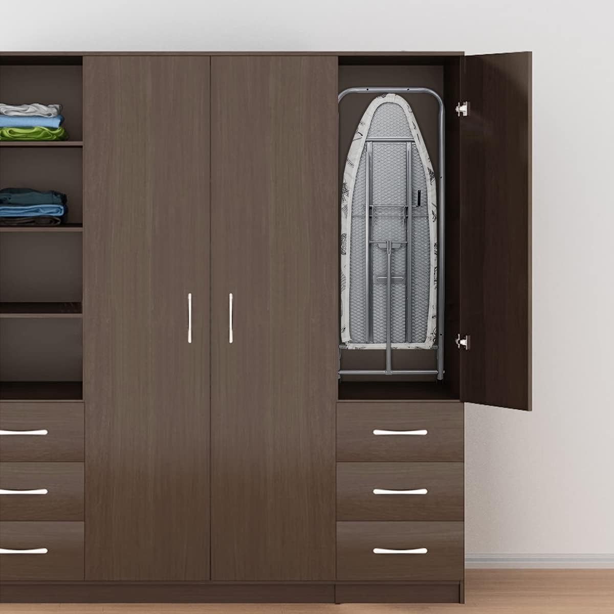 Over-Door And Wall Ironing Board
