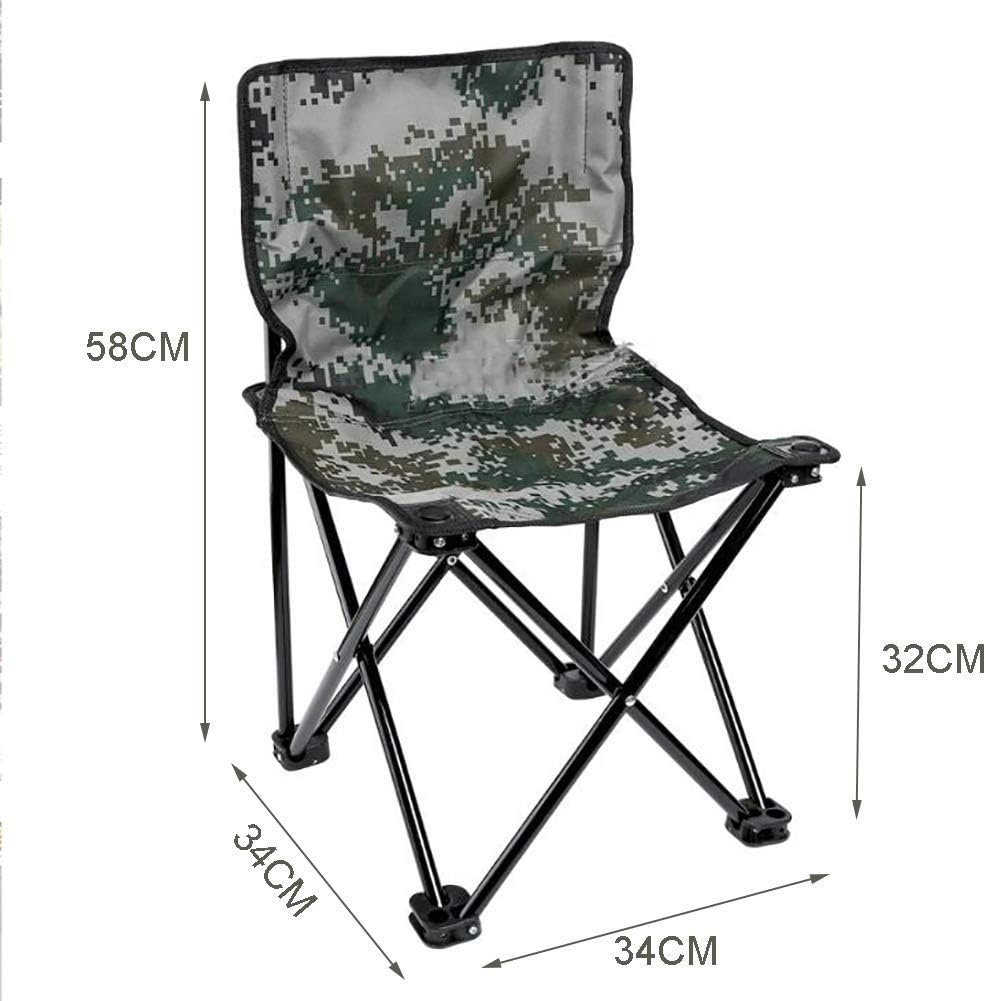 Camouflage Camp Chair with Side Pocket