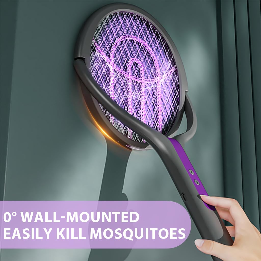 Foldable Electric Bug Swatter Racket