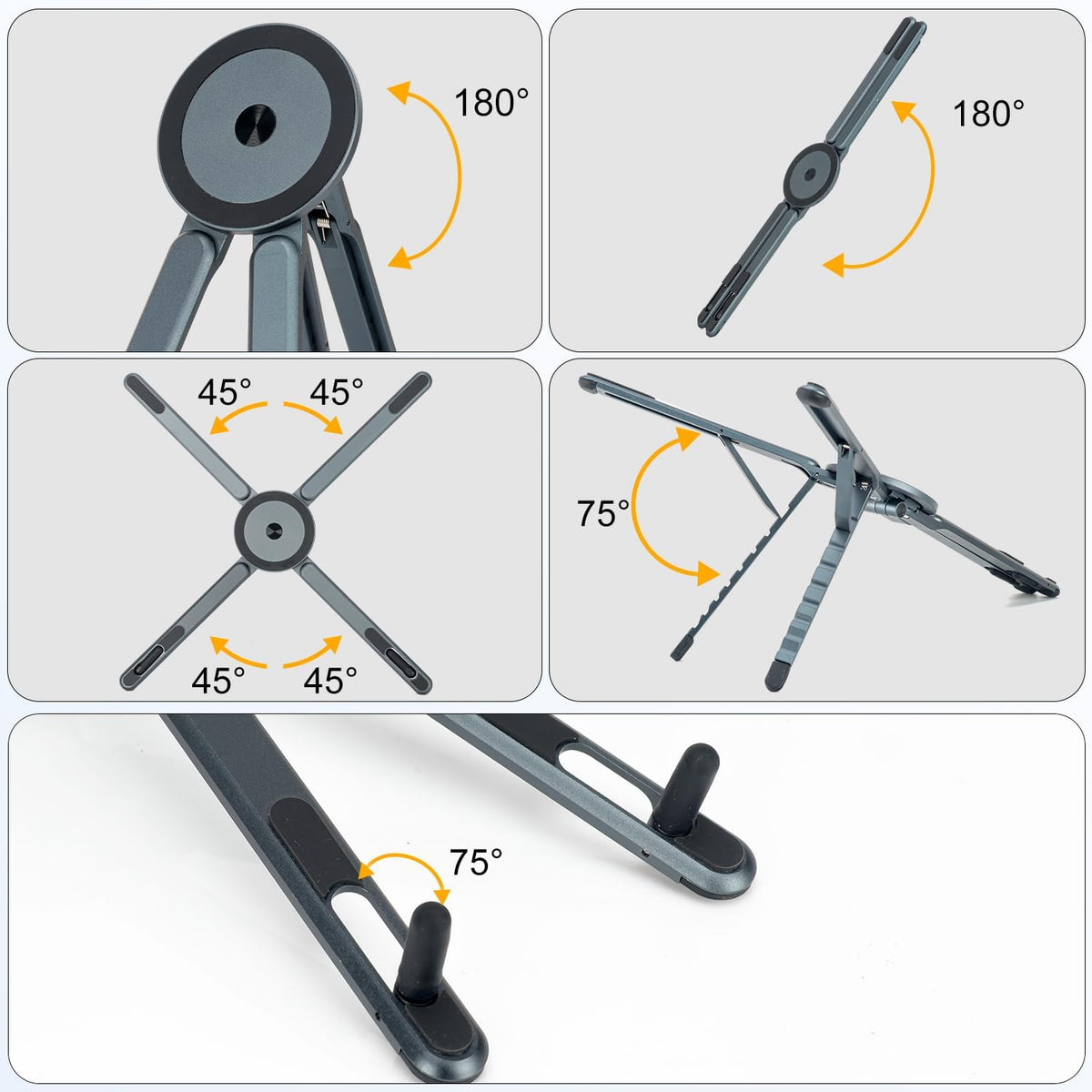 Foldable Magnetic Phone Stand and Selfie Stick