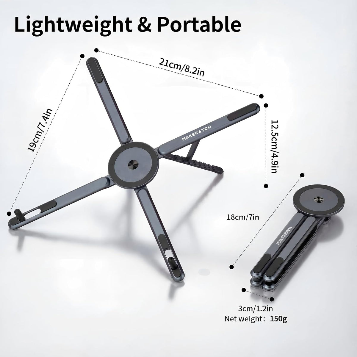 Foldable Magnetic Phone Stand and Selfie Stick