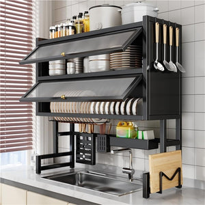 Over Sink Dish Rack and Storage Organizer