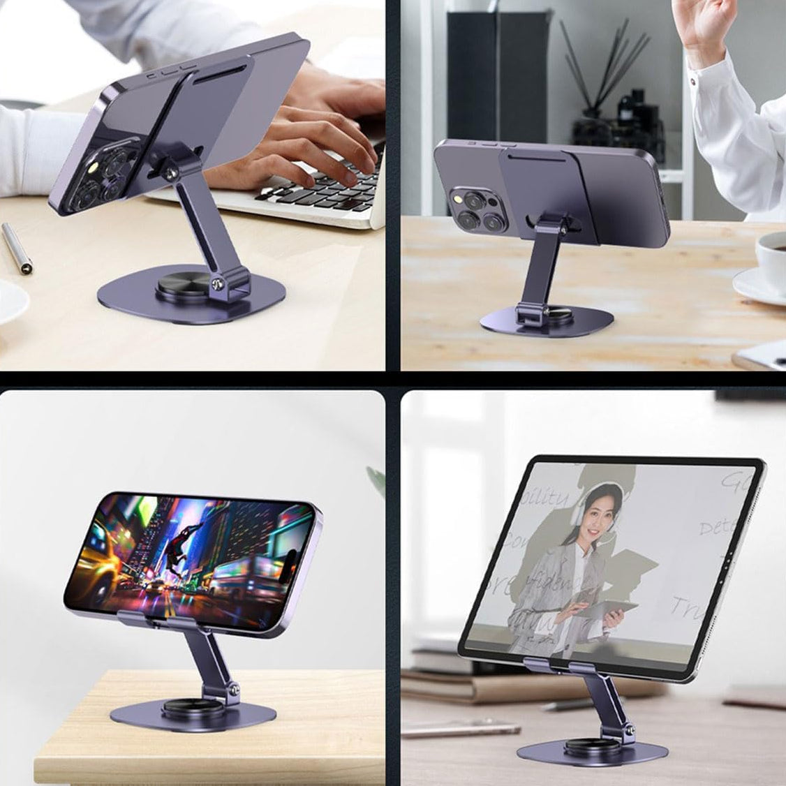 Foldable Aluminum Phone and Tablet Stand