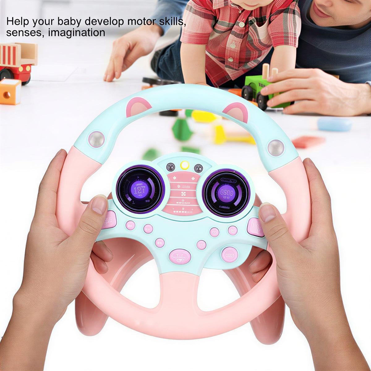 Kids Steering Wheel Toy with Lights
