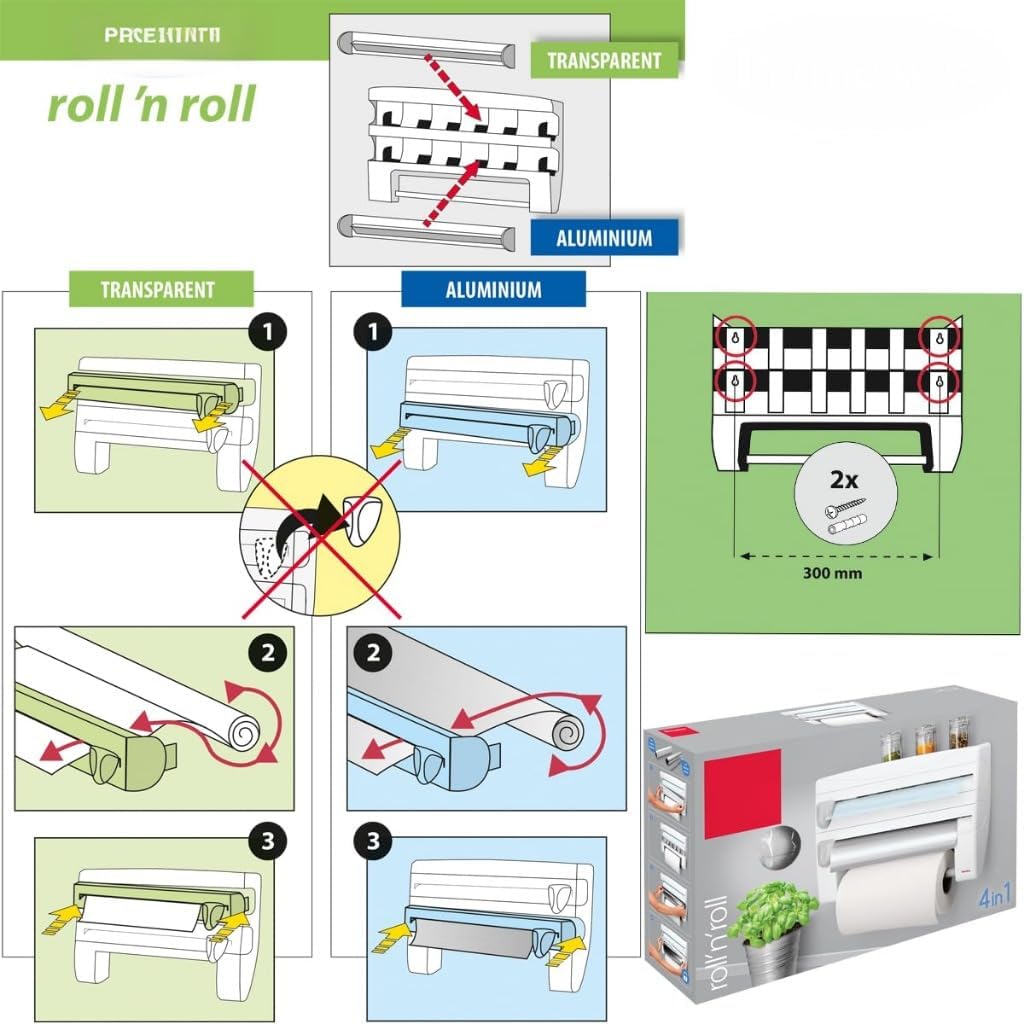 4-in-1 Kitchen Roll Dispenser