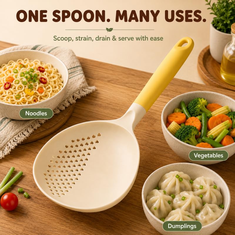 2-in-1 Strainer Spoon and Skimmer Ladle