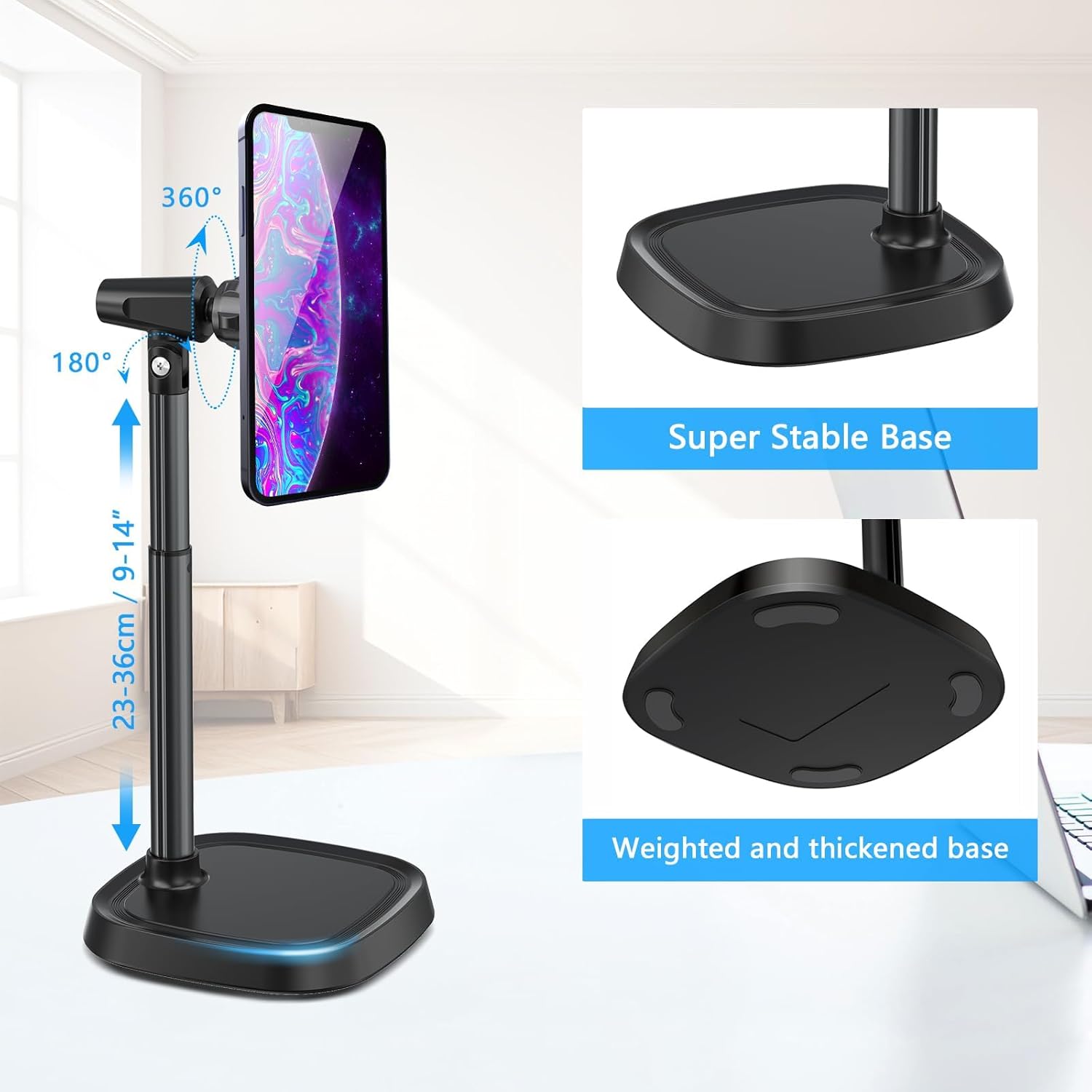 Rotating Magnetic Desk Phone Holder