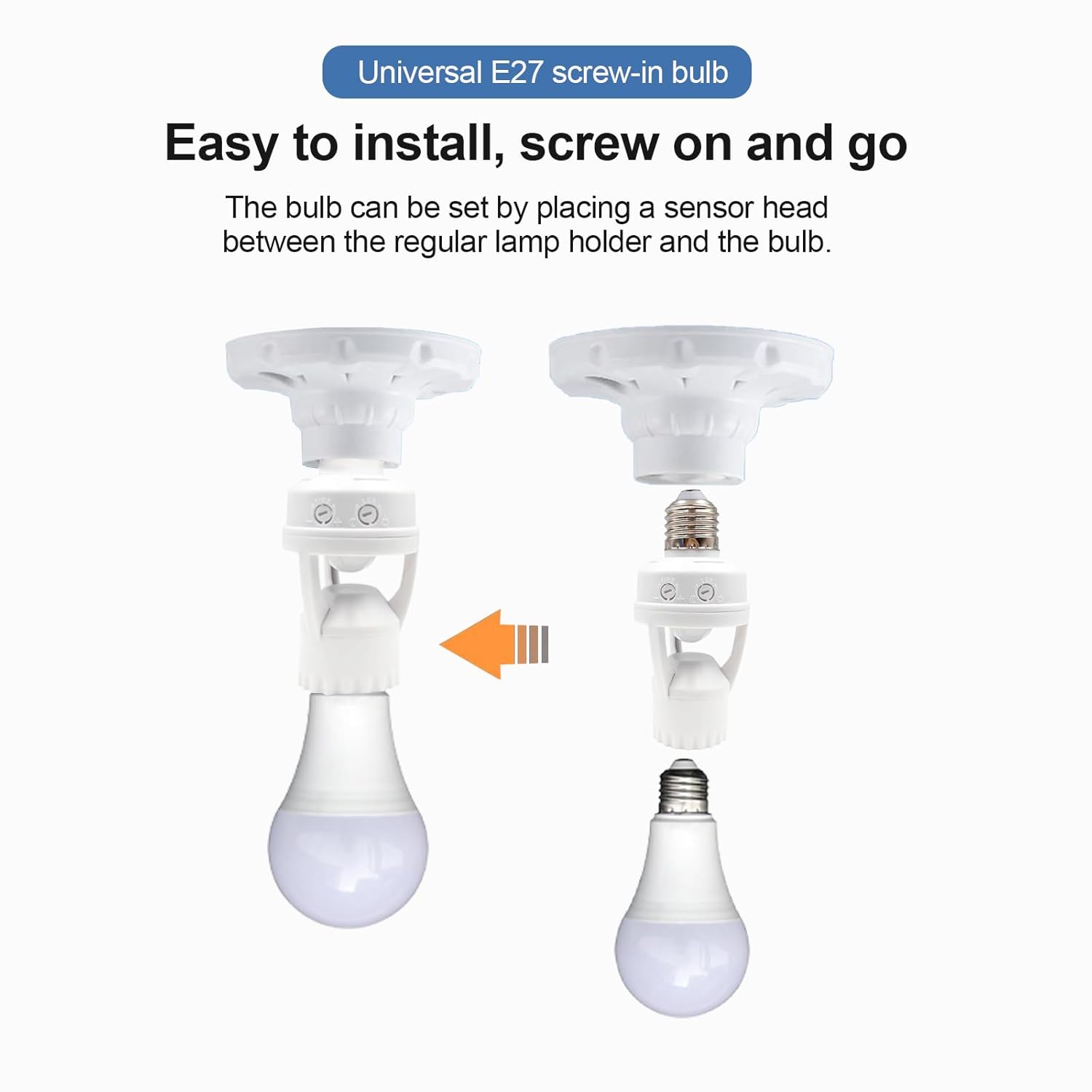 PIR Motion Sensor Light Socket