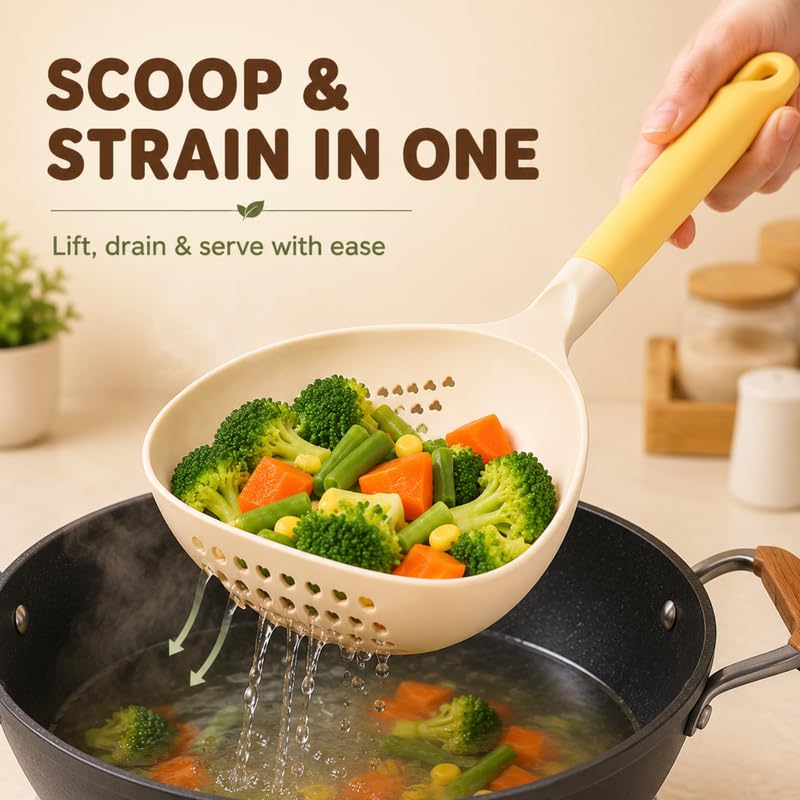2-in-1 Strainer Spoon and Skimmer Ladle