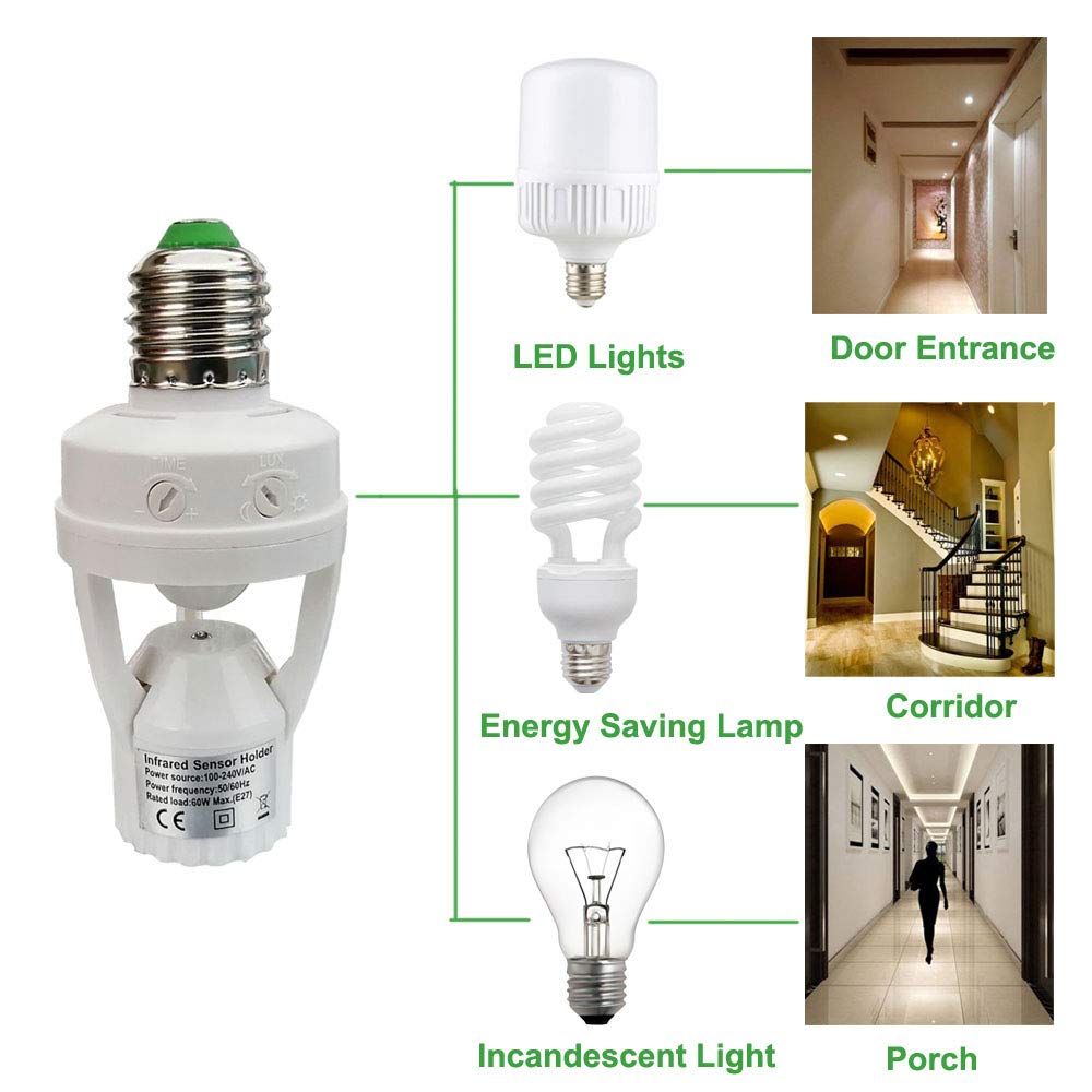 PIR Motion Sensor Light Socket