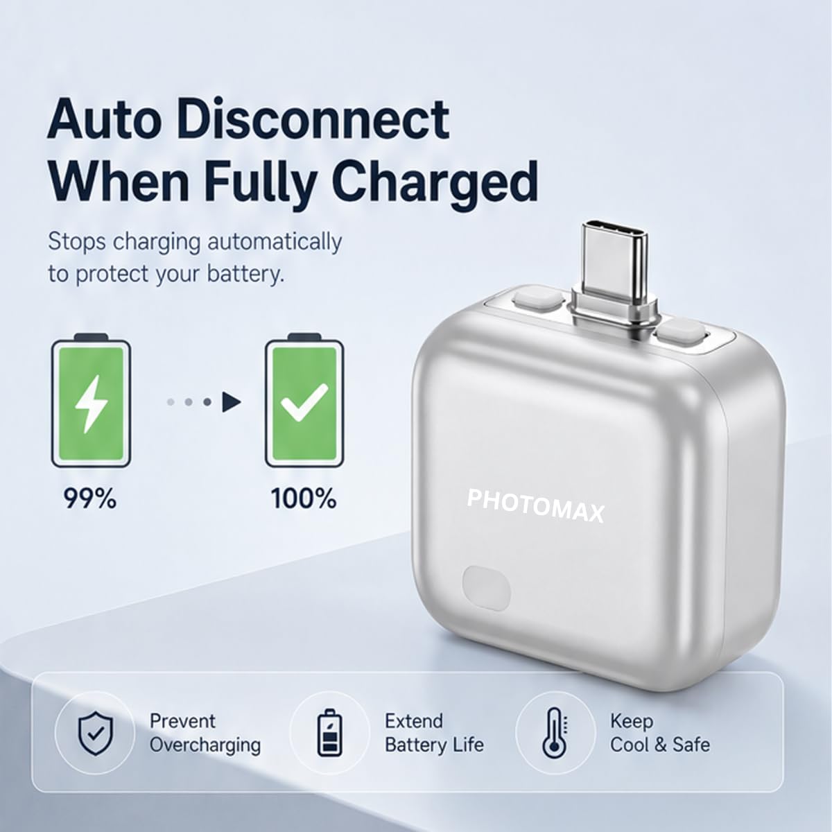 Smart Auto Stop USB-C Charging Adapter