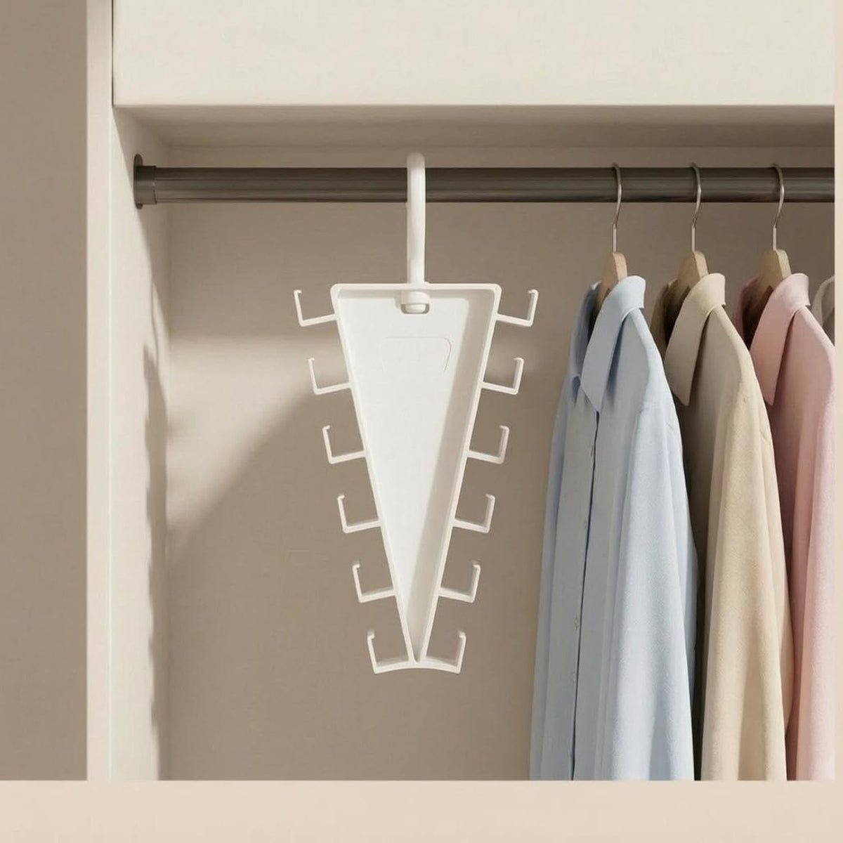 V-Shaped Wall-Mounted Clothes Hook Rack